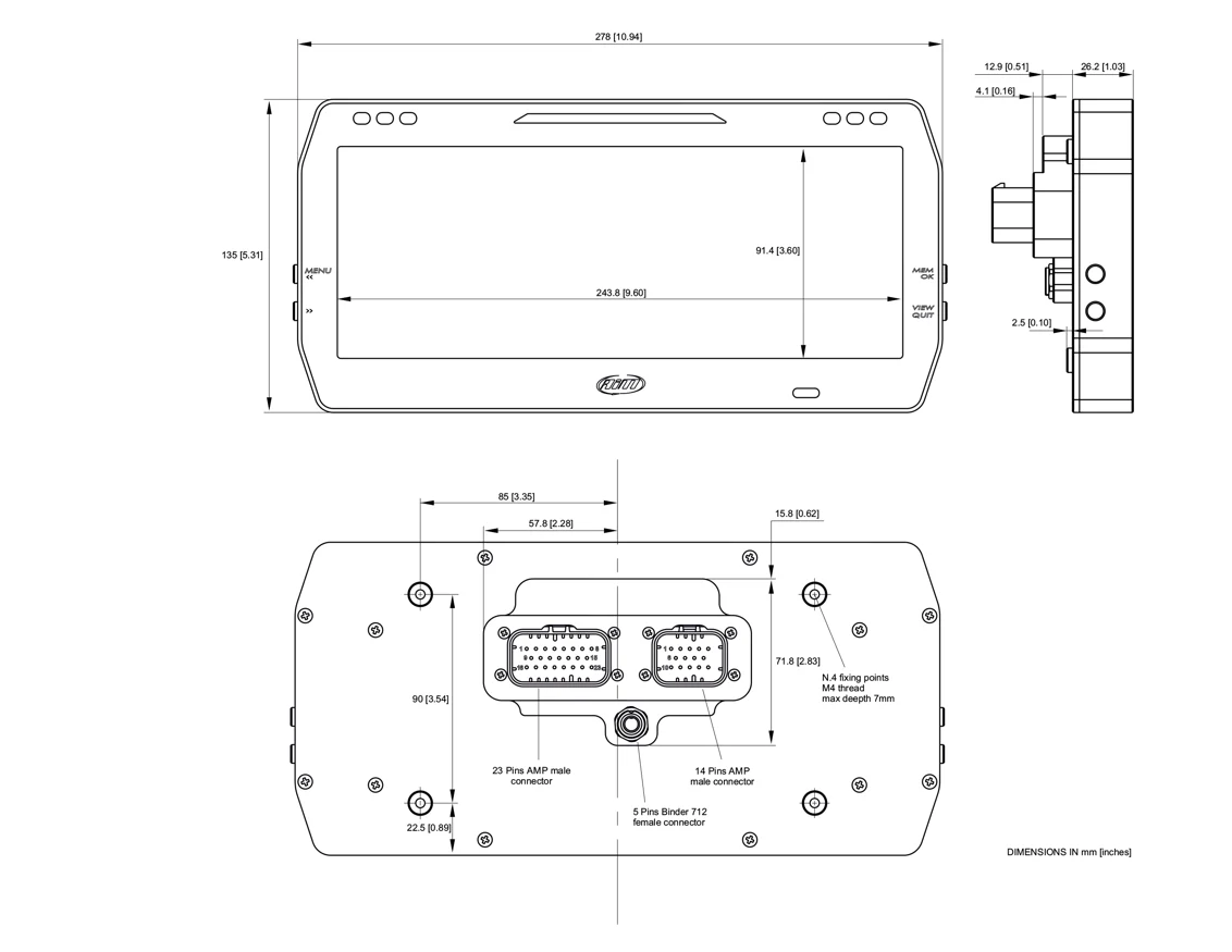 AiM Sports - MXT 1.3 Strada Dash Display - Image 4