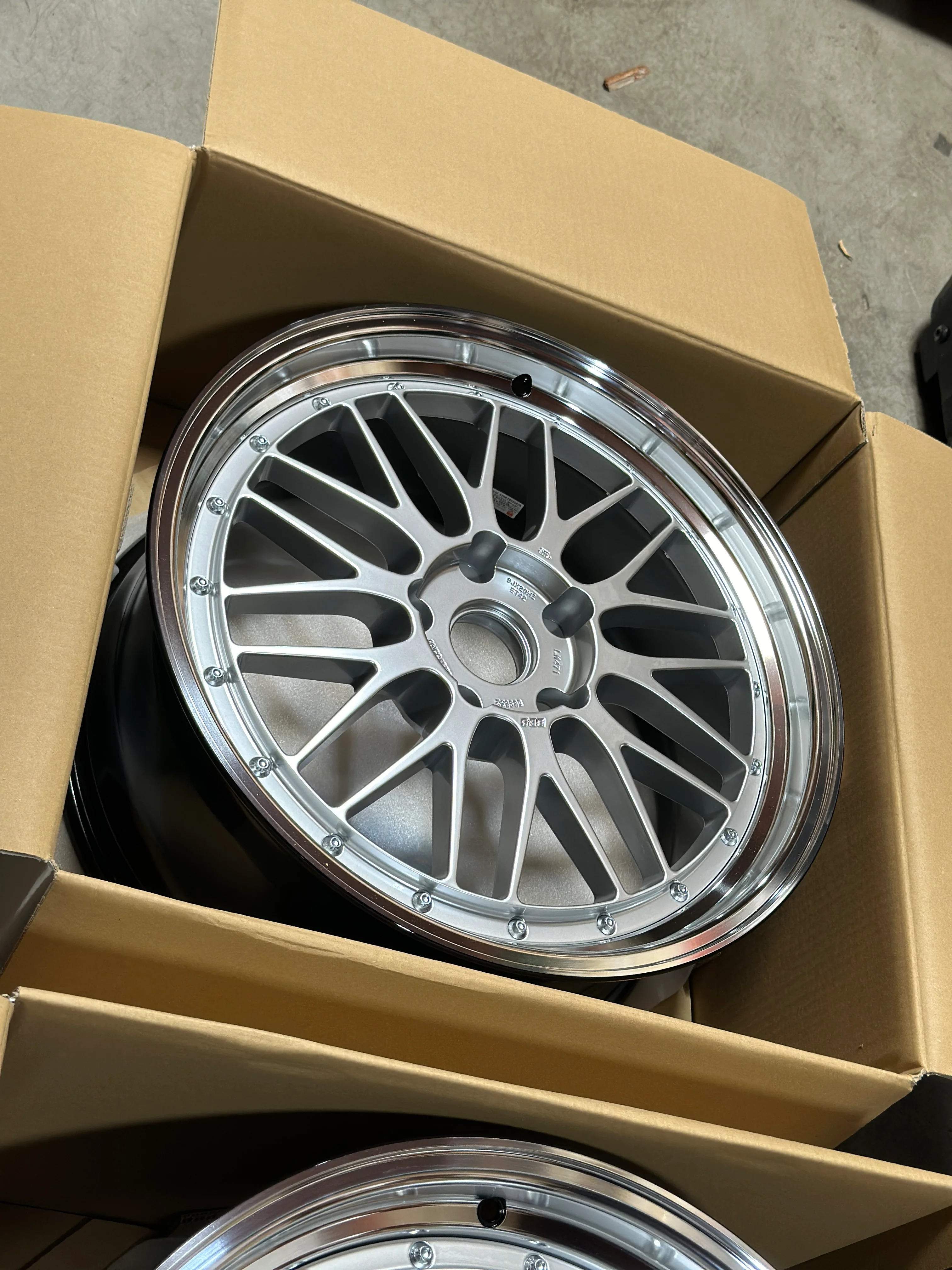 BBS LM - 20x9 / 20x12 / 5x130 - Diamond Silver w/ Black Bright Diamond Cut Rim (Porsche 991 NB Fitment) *Set of 4* - Image 5