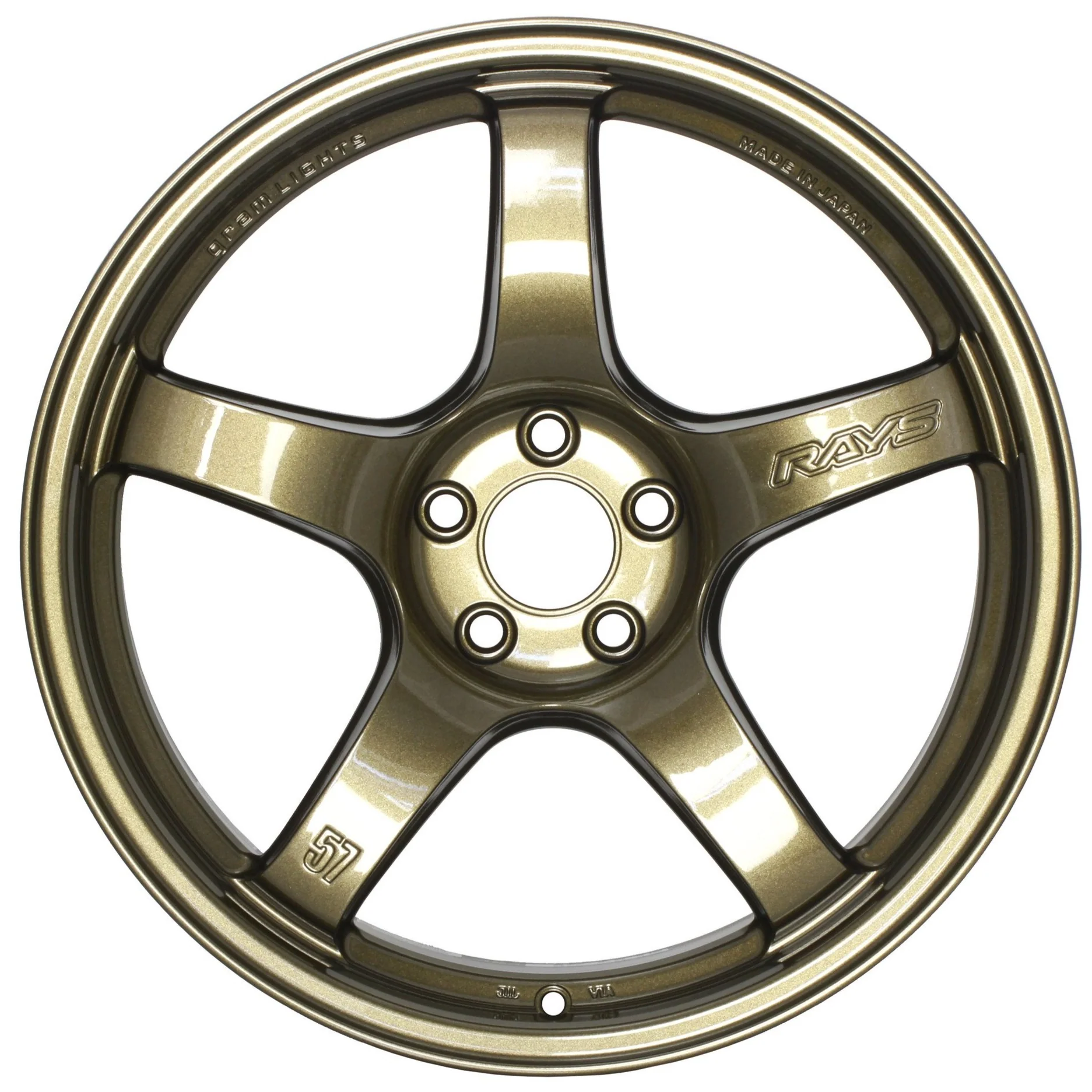 Gram Lights 57CR - 19x9.5 / +35 / 5x120 - Almite Gold *Set of 4* - Image 3
