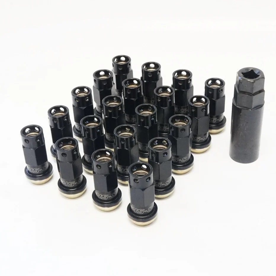 Muteki SR45-S Lug Nuts (Open Ended) - M12 / Black