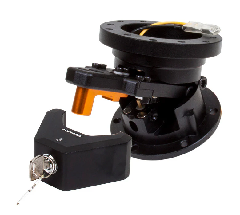 NRG Flip-up Steering Wheel Hub System w/ Lock - Black (SRT-100BK)