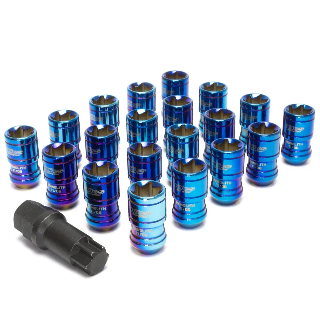 Project Kics Monolith T1/06 Lug Nuts - M12x1.25 / IP Blue