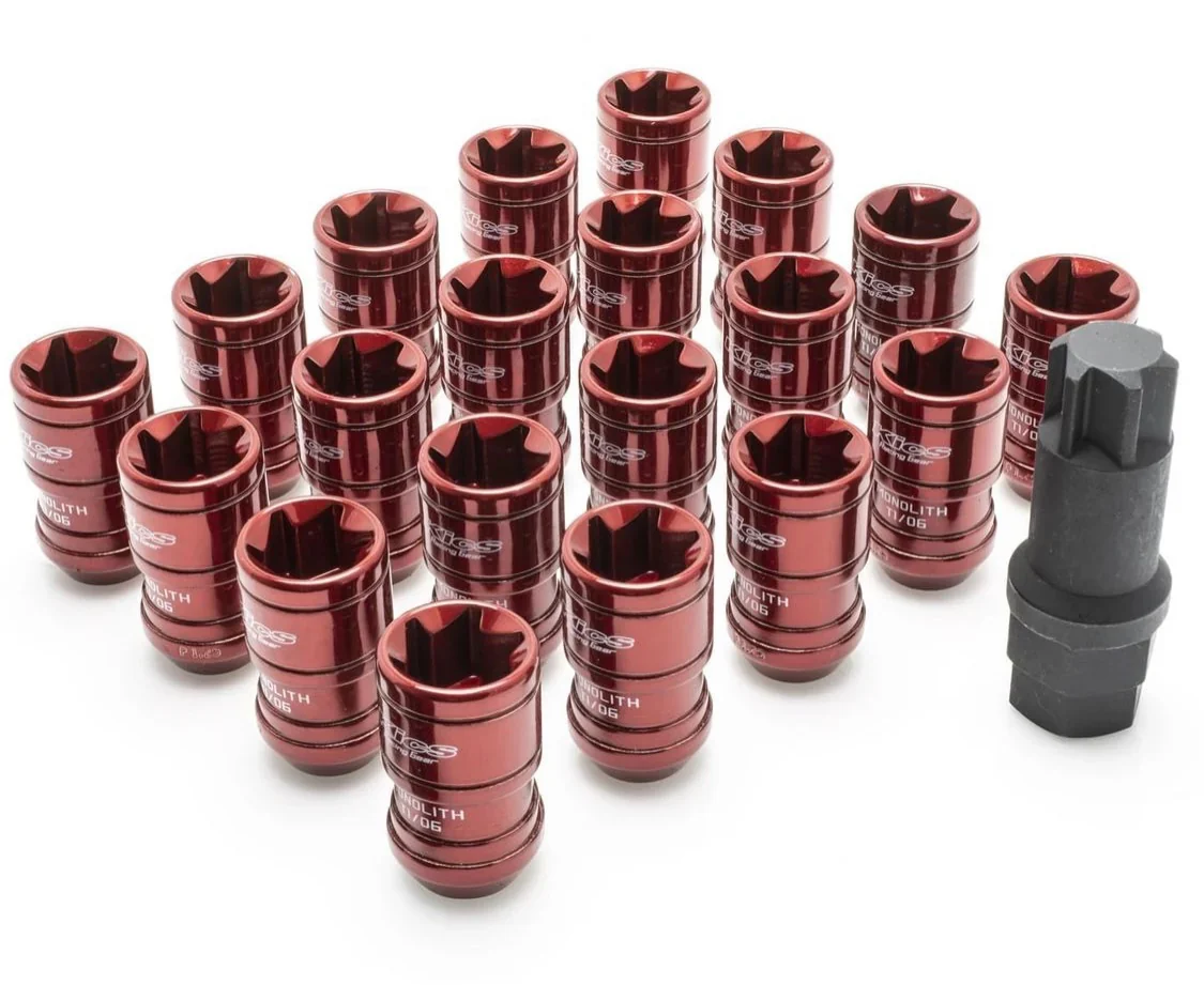 Project Kics Monolith T1/06 Lug Nuts - M12x1.25 / Red