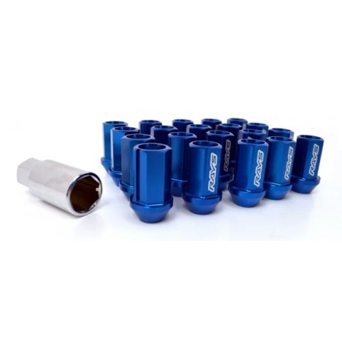 Rays Dura-Nut L42 Lug Nuts & Locks - 14x1.5 / Blue - Image 2