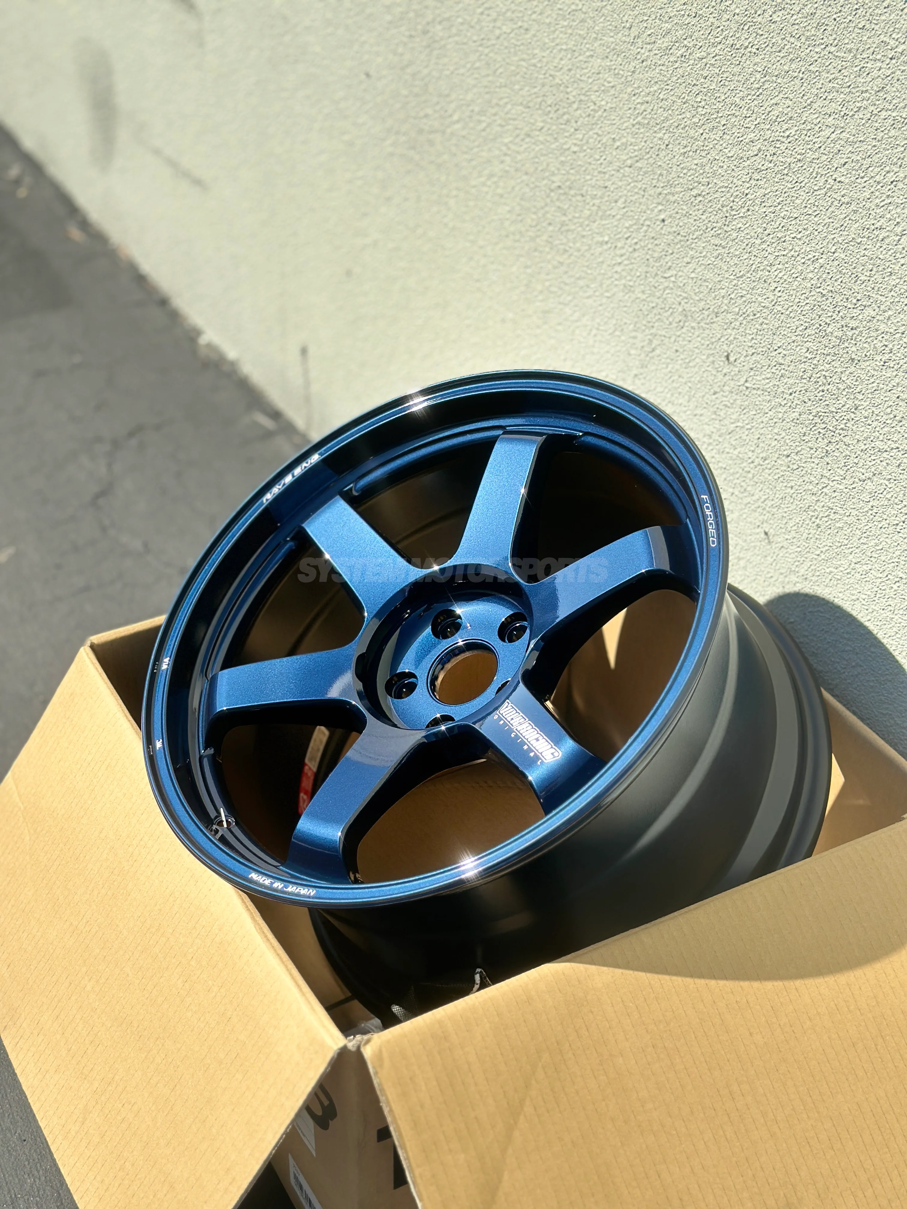 Volk Racing TE37 Ultra M-Spec - 19x9.5 / +28 / 5x114.3 - Mag Blue (Tesla Model 3/Y Fitment) *SET OF 4* - Image 9