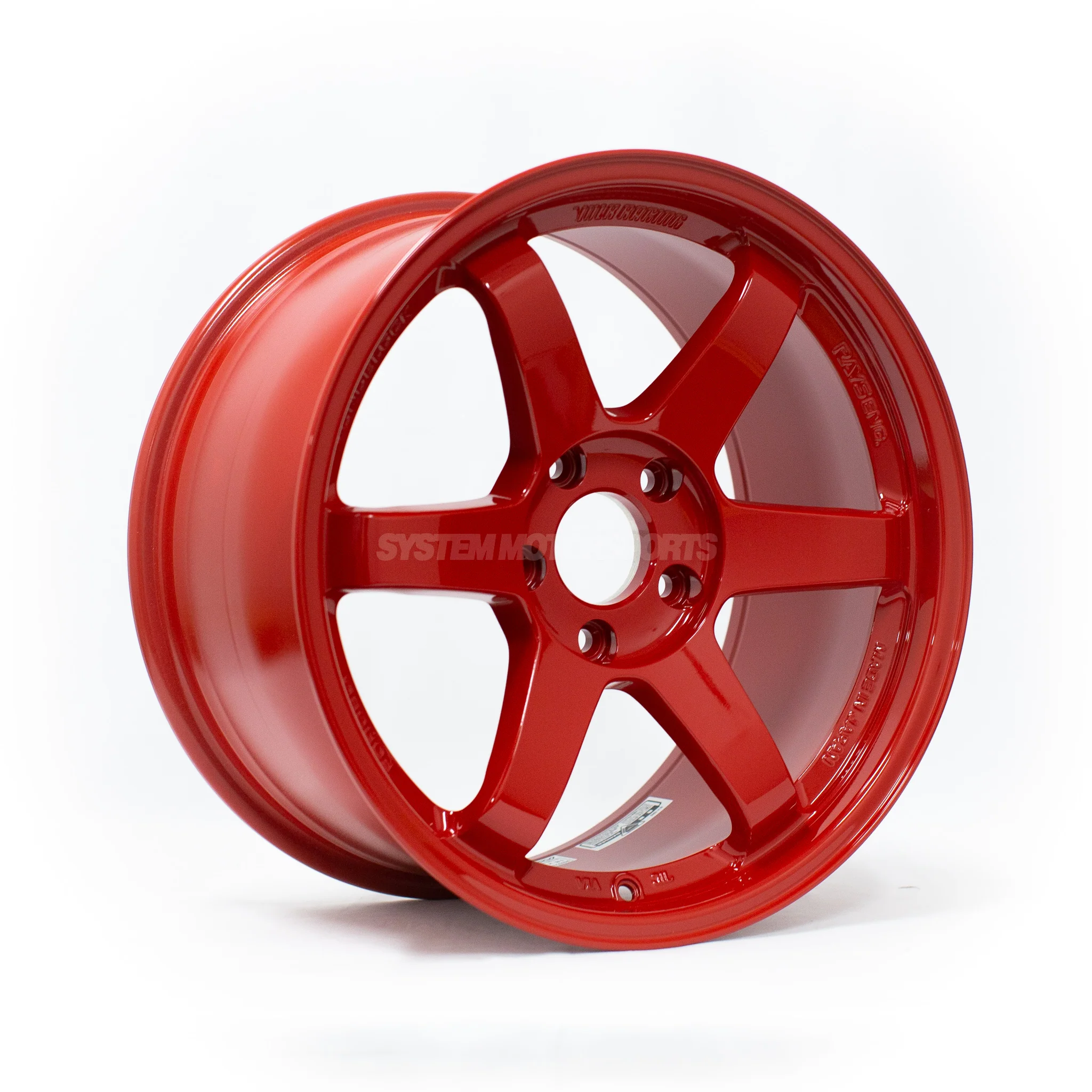 Volk Racing TE37SL - 18x9.5 / +38 / 5x120 - Red *Set of 4* - Image 4